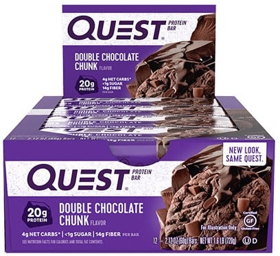 Barre de quête double chocolate chunck