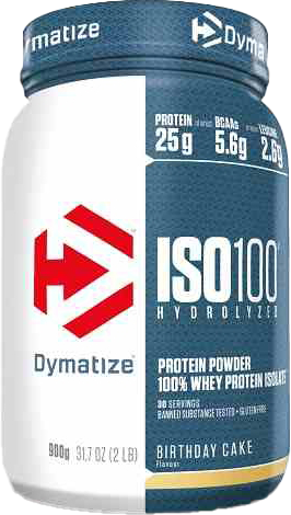 Dymatiser le gâteau d'anniversaire hydrolysé ISO 100 (900 g)
