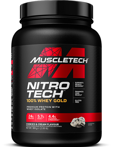 MuscleTech Nitro Tech 100% de biscuits et crème d'or de lactosérum (908 g)